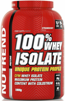 Isolate de protéine NUTREND 100 % Whey Isolate Fraise 1800 g Isolate de protéine - 1
