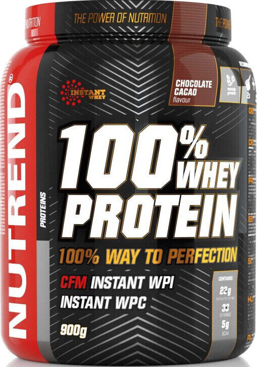 Whey Protein NUTREND 100 % Whey Isolate Chocolate-Cocoa 900 g Whey Protein