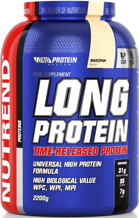 Viaczložkový proteín NUTREND Long Protein Marcipán 2200 g Viaczložkový proteín