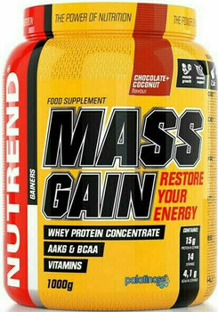 Carbohydrate / Gainer NUTREND Massgain Banana 1000 g Carbohydrate / Gainer - 1