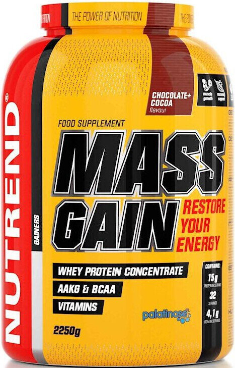 Carbohydrate / Gainer NUTREND Massgain Chocolate-Cocoa 2250 g Carbohydrate / Gainer