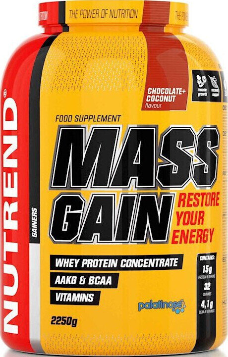 Carbohydrate / Gainer NUTREND Massgain Chocolate-Coconut 2250 g Carbohydrate / Gainer