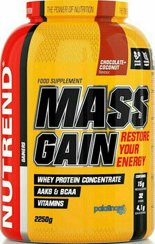 Carbohydrate / Gainer NUTREND Massgain Chocolate-Coconut 2250 g Carbohydrate / Gainer - 1