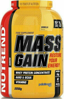 Carbohydrate / Gainer NUTREND Massgain Vanilla 2250 g Carbohydrate / Gainer - 1