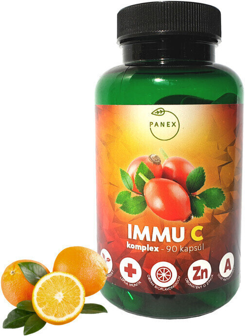 Vitamín C Panex IMMU C komplex Bez příchutě 13,7 ml 100 g IMMU C komplex 90cps Vitamín C