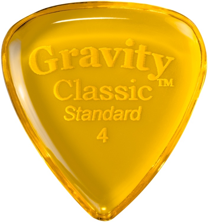 Gravity Picks GCLS4P Classic Standard 4.0mm Polished Yellow