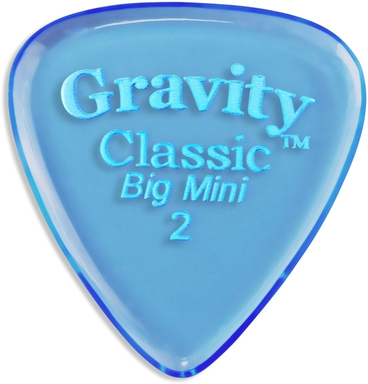 Gravity Picks GCLB2P Classic Big Mini 2.0mm Polished Blue