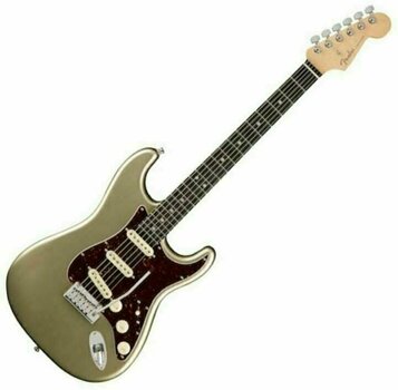 Guitare électrique Fender American Elite Stratocaster Ebony Champagne - 1