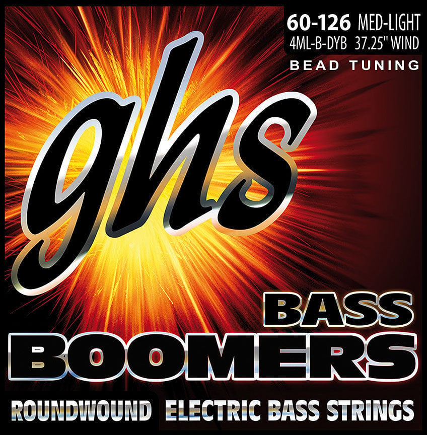 Strenge til basguitar GHS 3045-4-ML-B-DYB Boomers