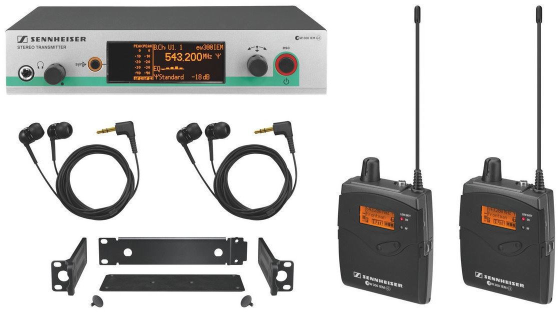 Trådløs i øre monitorering Sennheiser EW 300-2IEM G3-A