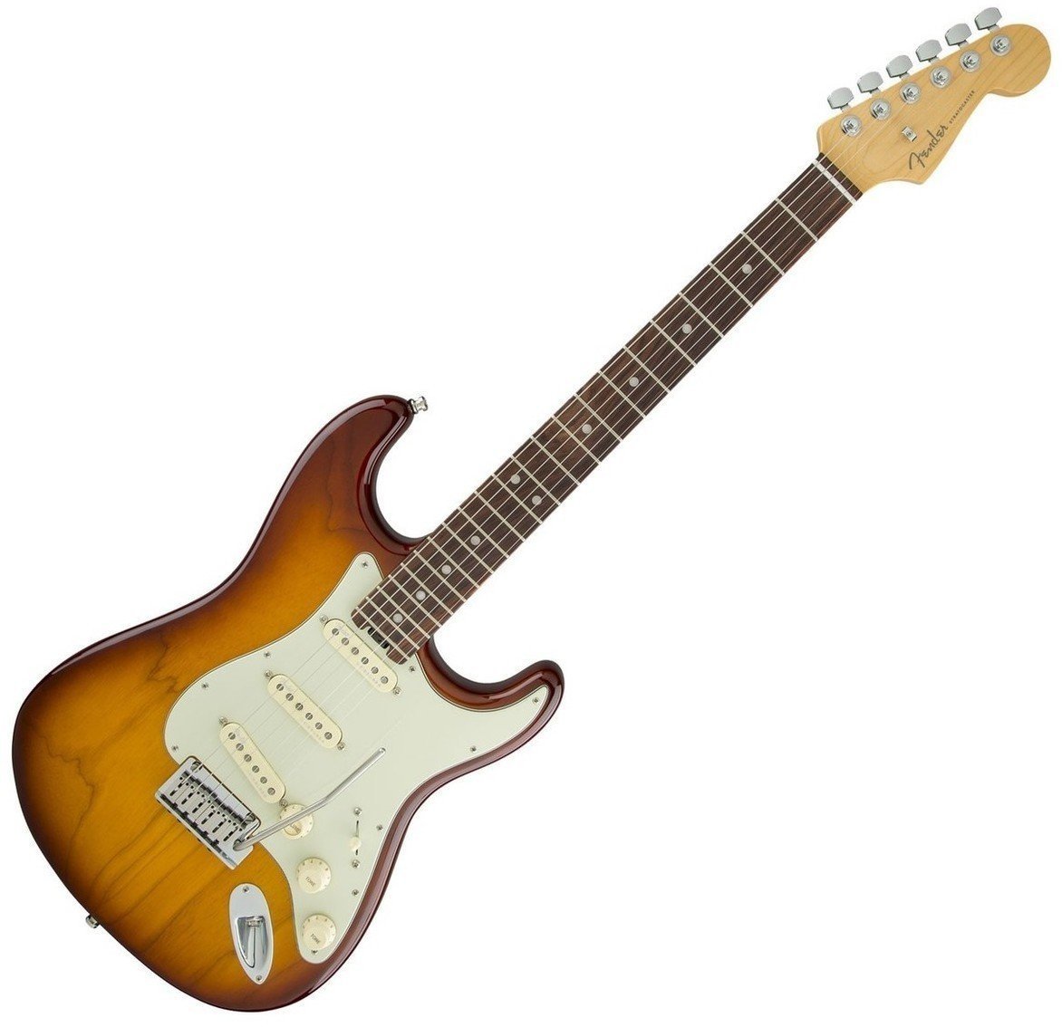 Guitare électrique Fender American Elite Stratocaster Ebony Tobacco Sunburst