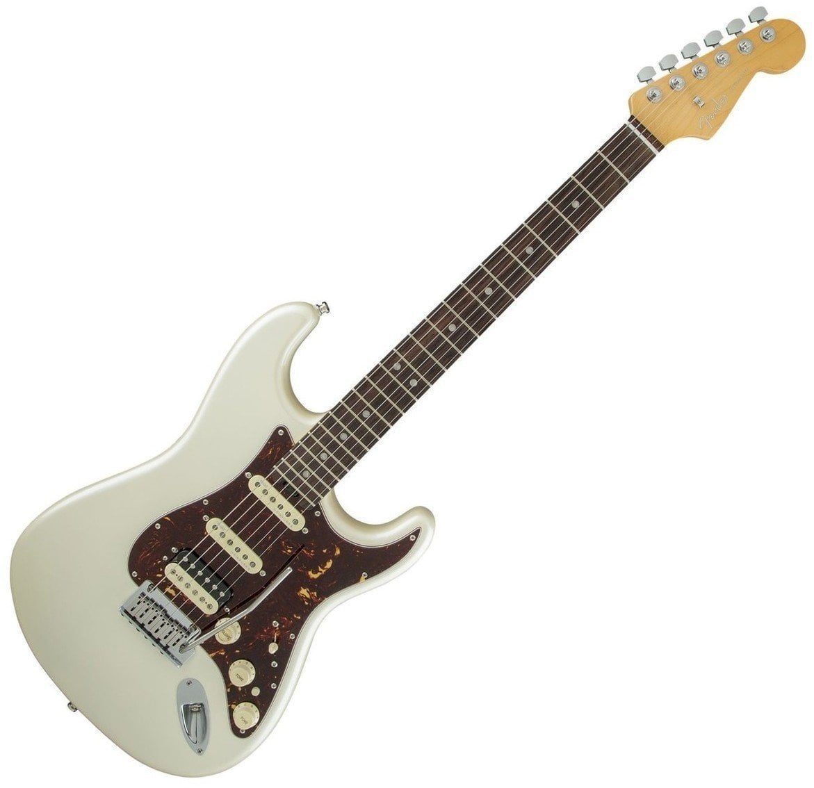 Guitare électrique Fender American Elite Stratocaster HSS Shawbucker EB Olympic Pearl