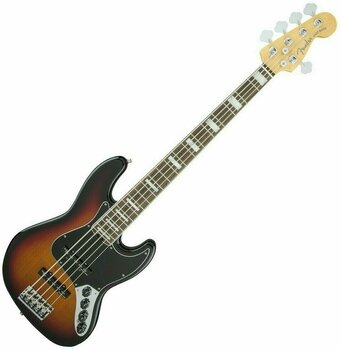 Basse 5 cordes Fender American Elite Jazz Bass V Ebony 3-Tone Sunburst - 1