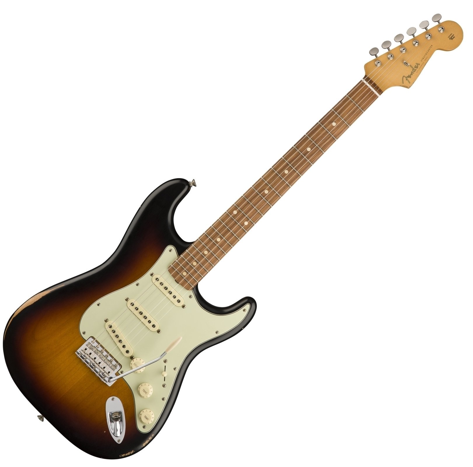 Guitare électrique Fender Road Worn 60s Stratocaster Pau Ferro 3-Tone Sunburst
