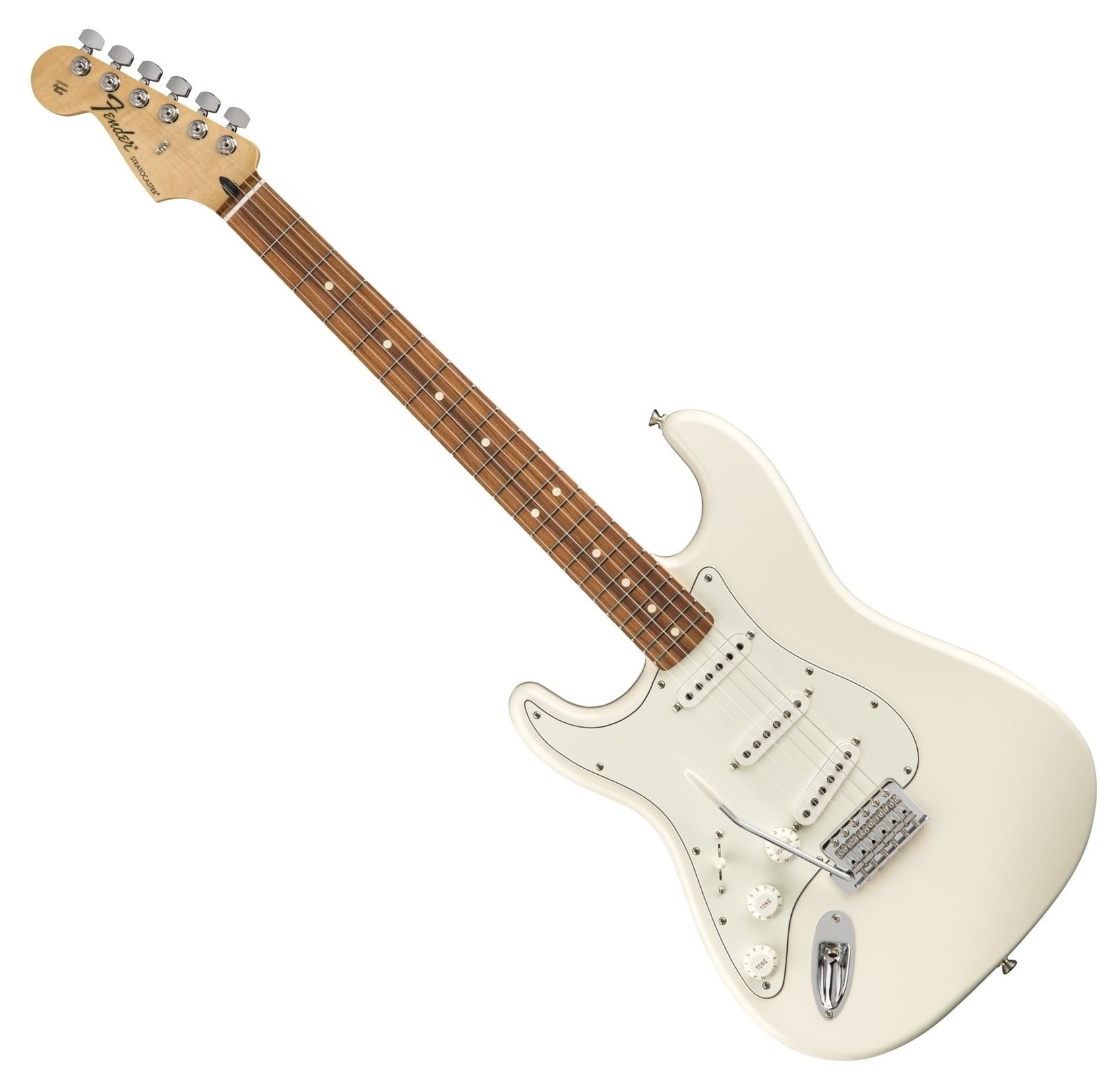 Guitare électrique pour gauchers Fender Standard Stratocaster LH Pau Ferro Arctic White