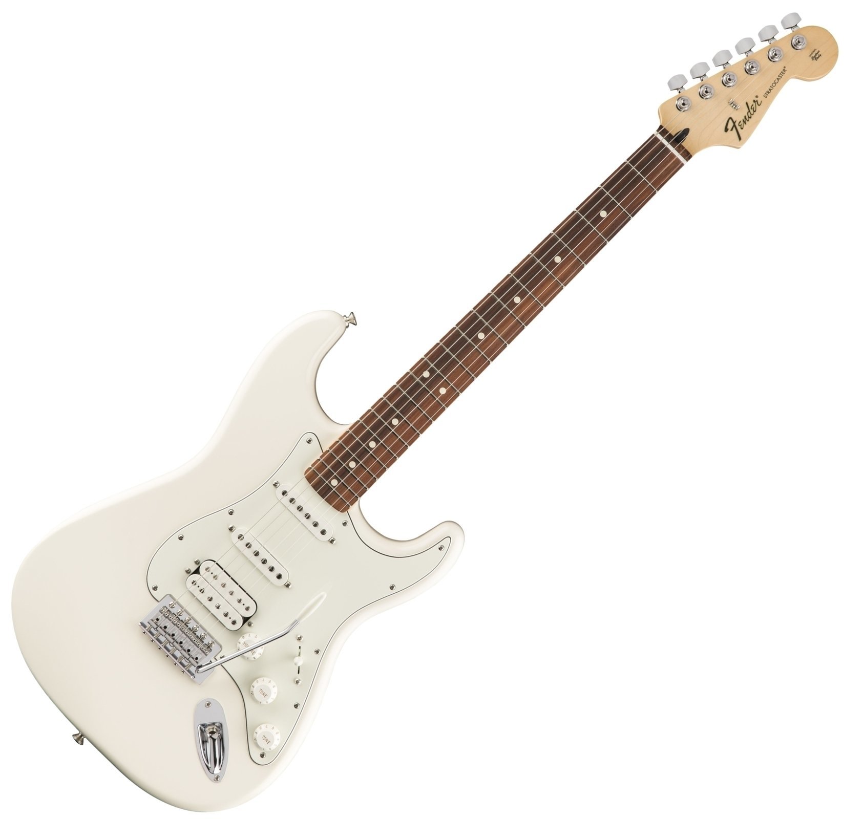 Elektrische gitaar Fender Standard Stratocaster HSS Pau Ferro Arctic White
