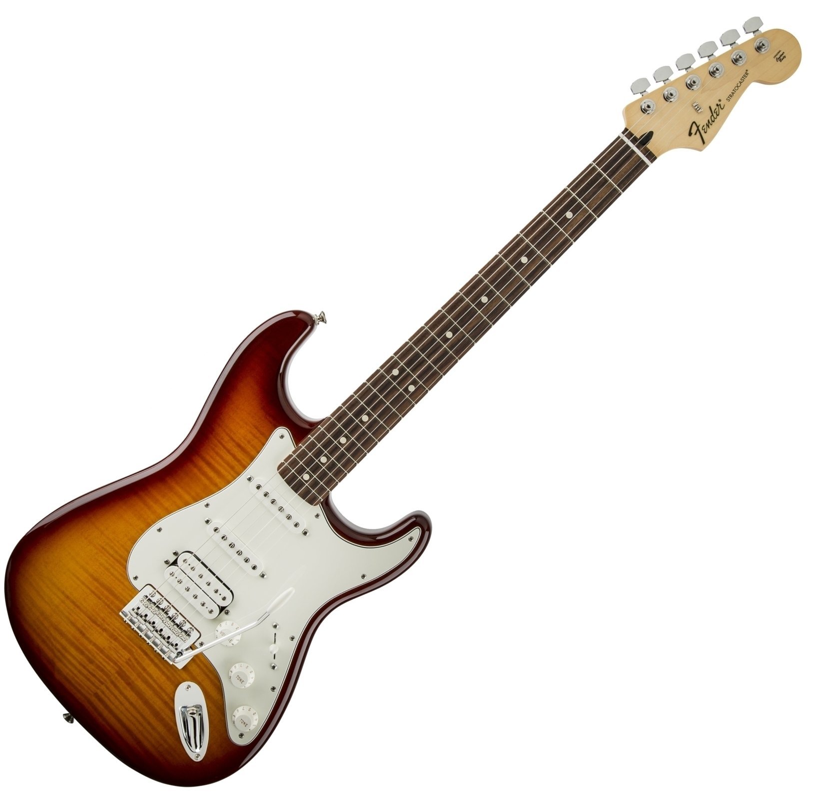 Guitare électrique Fender Standard Stratocaster HSS Plus Top PF Tobacco Sunburst
