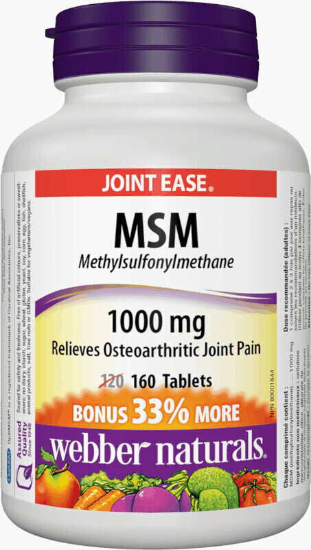 Joint Nutrition Webber Naturals MSM 160 Tablets Joint Nutrition