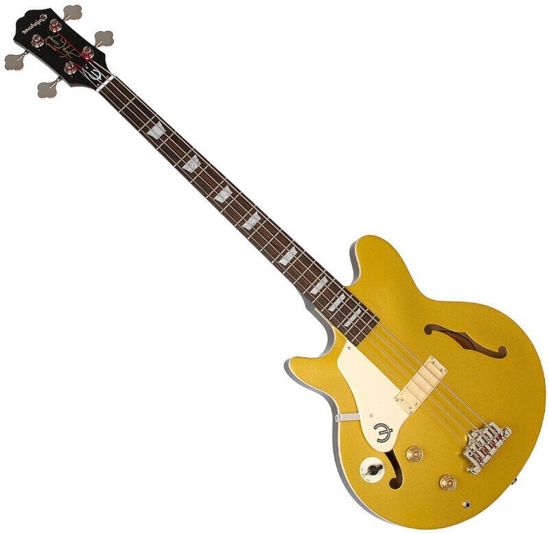 Električna bas kitara Epiphone Jack Casady LH Metallic Gold