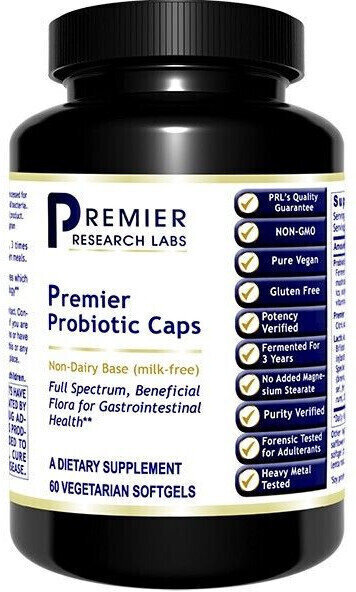 Outros suplementos alimentares PRL Premier Probiotic 60 caps Sem sabor Outros suplementos alimentares