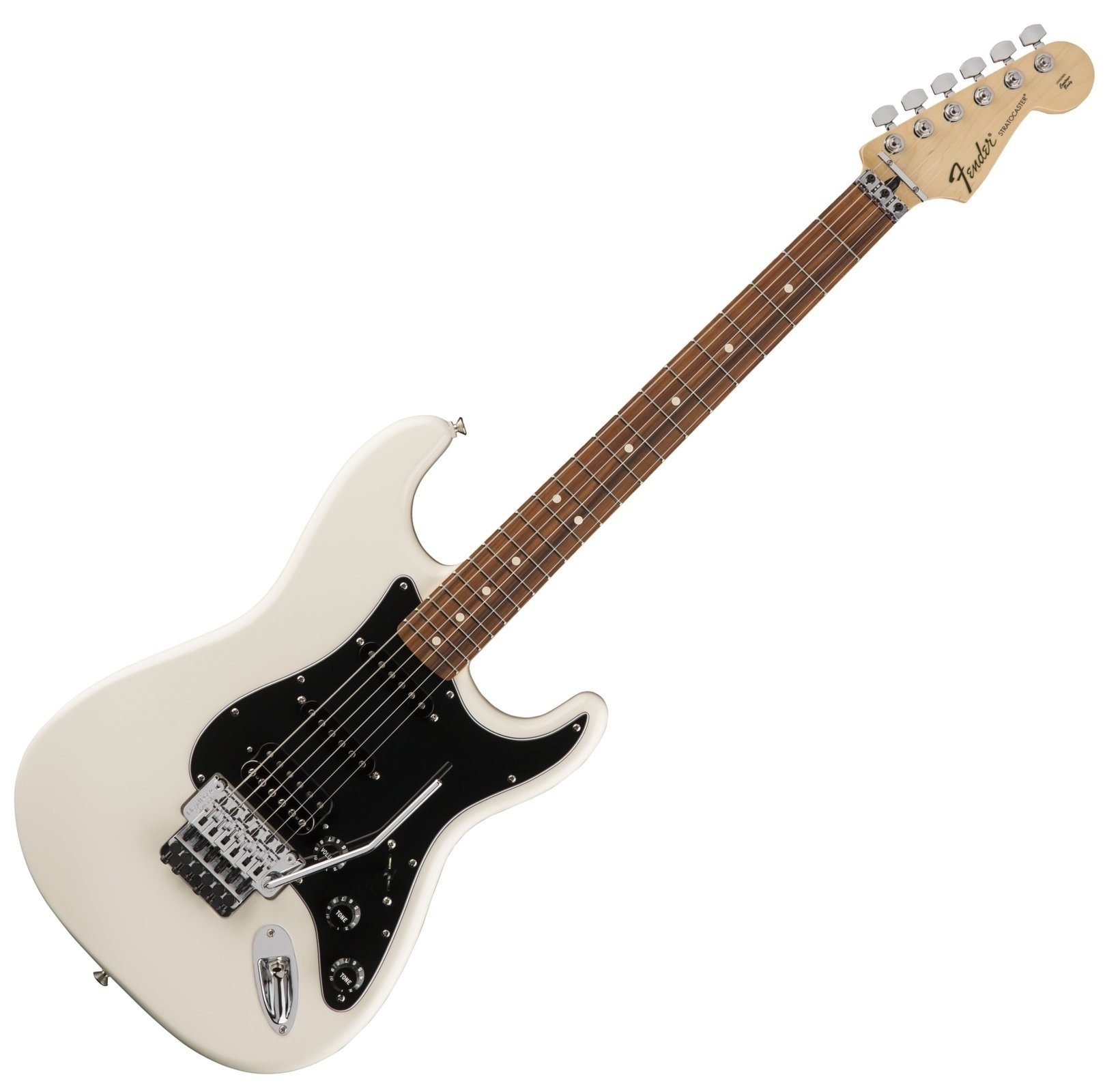 E-Gitarre Fender Standard Stratocaster HSS Floyd Pau Ferro Olympic White