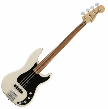Elektromos basszusgitár Fender Deluxe Active Precision Bass Special PF Olympic White - 1