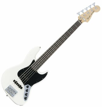 Basse 5 cordes Fender Deluxe Active Jazz Bass V PF Olympic White - 1