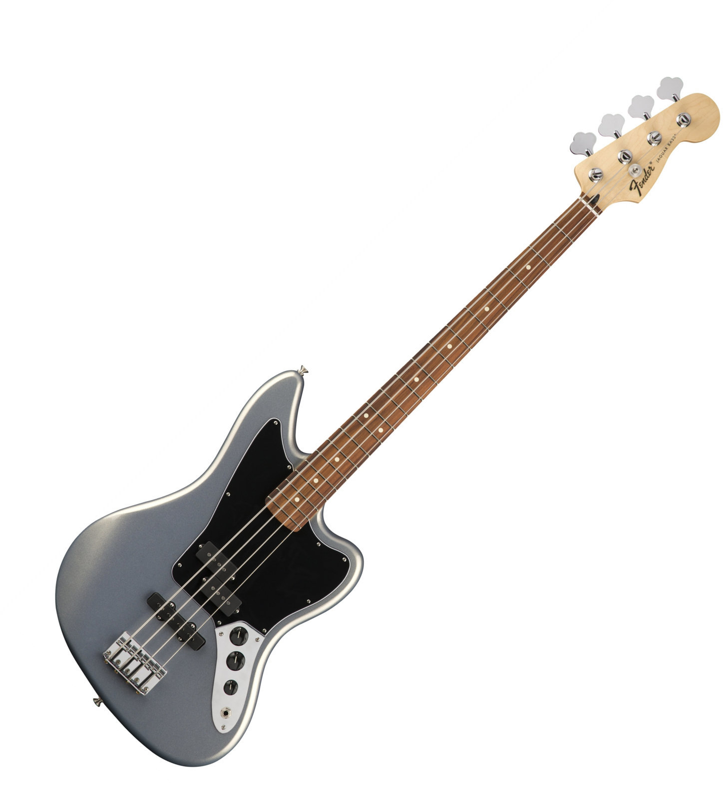 Basse électrique Fender Standard Jaguar Bass Pau Ferro Ghost Silver