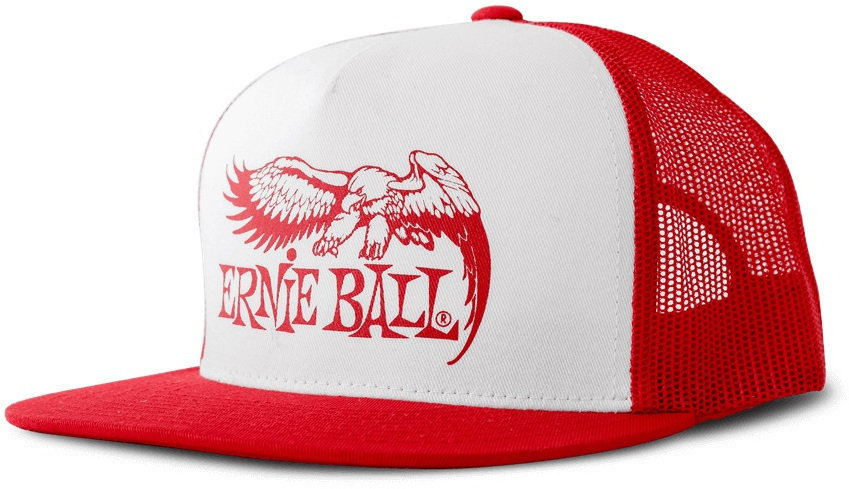Een pet Ernie Ball 4160 Red with White Front and Red Eagle Logo Hat