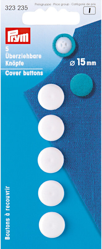 Fermetures à pression PRYM 323235 Fermetures à pression White 15 mm
