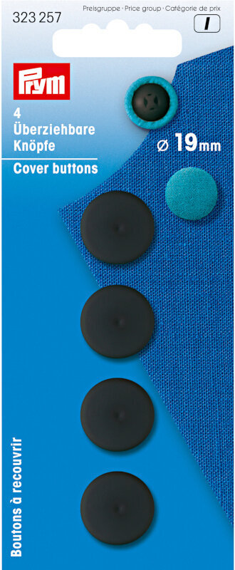 Fermetures à pression PRYM 323257 Fermetures à pression Black 19 mm