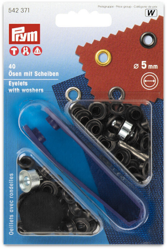 Oeillets PRYM 542371 Oeillets 5 mm Black Oxidized