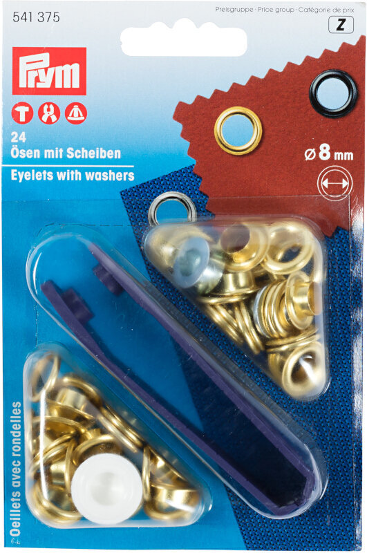 Oeillets PRYM 541375 Oeillets 8 mm Gold