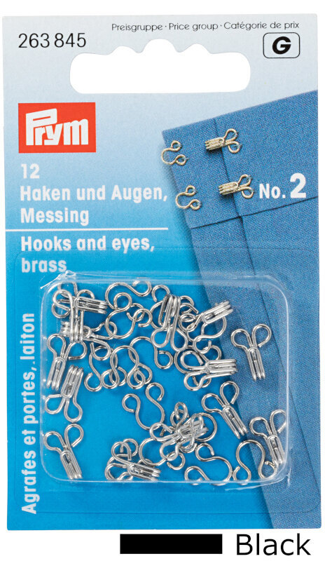 Crochets PRYM No.1 Crochets 1 Black