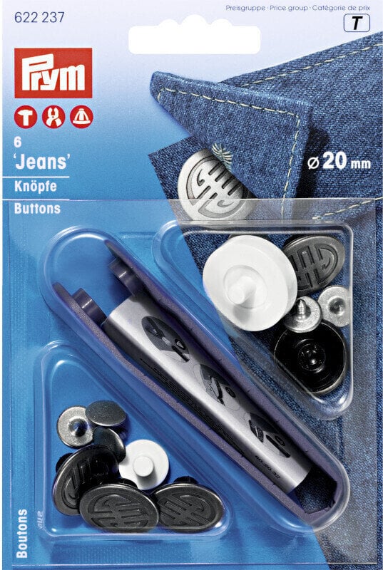 Snap Fasteners PRYM 622237 Snap Fasteners 20 mm Steel