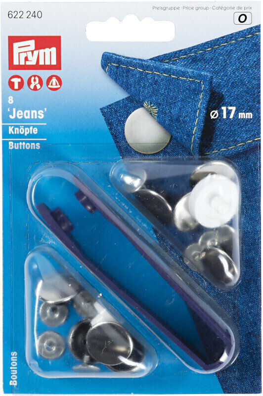 Patentky PRYM 622240 Patentky 17 mm Silver