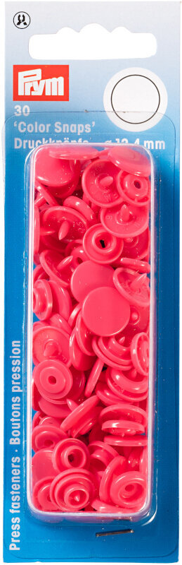 Fermetures à pression PRYM Color snaps Fermetures à pression Raspberry Pink 12,4 mm