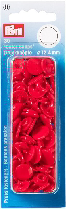 Fermetures à pression PRYM Color snaps Fermetures à pression Red 12,4 mm