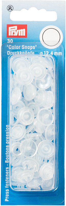Sujetadores a presión PRYM Color snaps Sujetadores a presión Transparent Shiny 12,4 mm