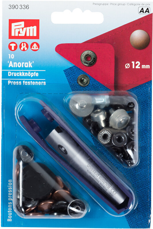 Druckknöpfe PRYM Anorak Druckknöpfe Antique Copper 12 mm