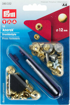 Druckknöpfe PRYM Anorak Druckknöpfe Gold 12 mm - 1