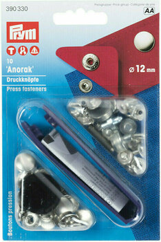 Snap-fastgørelseselementer PRYM Snap-fastgørelseselementer Anorak Silver 12 mm - 1