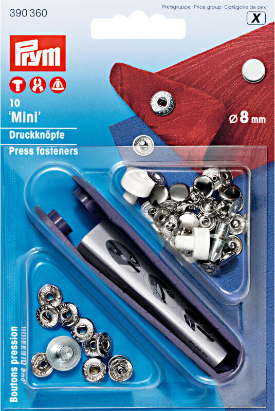 Druckknöpfe PRYM 390360 Druckknöpfe Silver 8 mm
