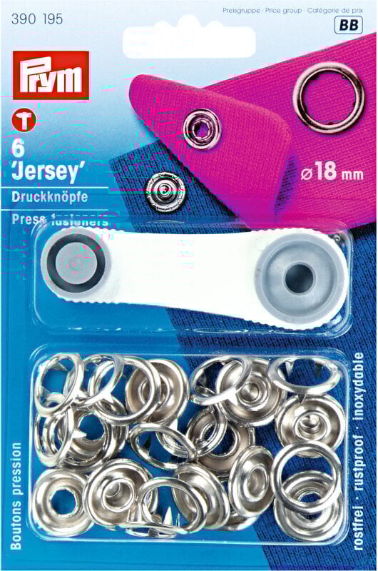 Fermetures à pression PRYM 390195 Fermetures à pression Silver 18 mm