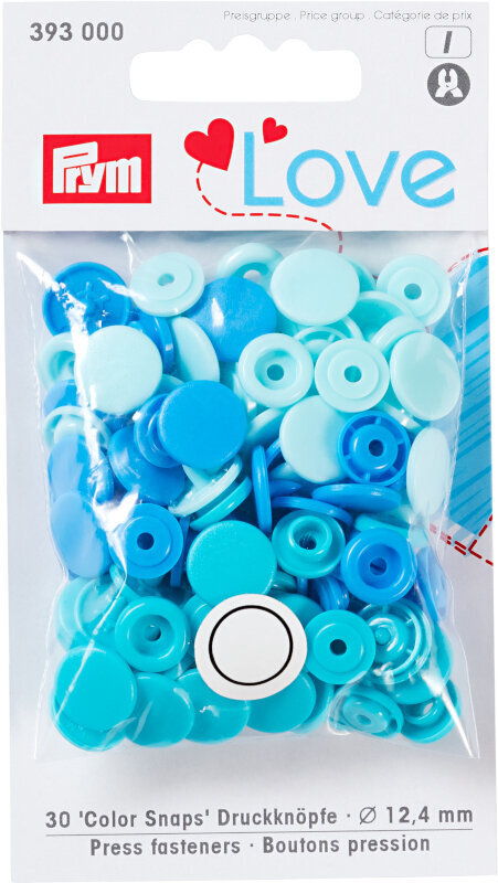 Botões de pressão PRYM Color Snaps Botões de pressão Blue 12,4 mm