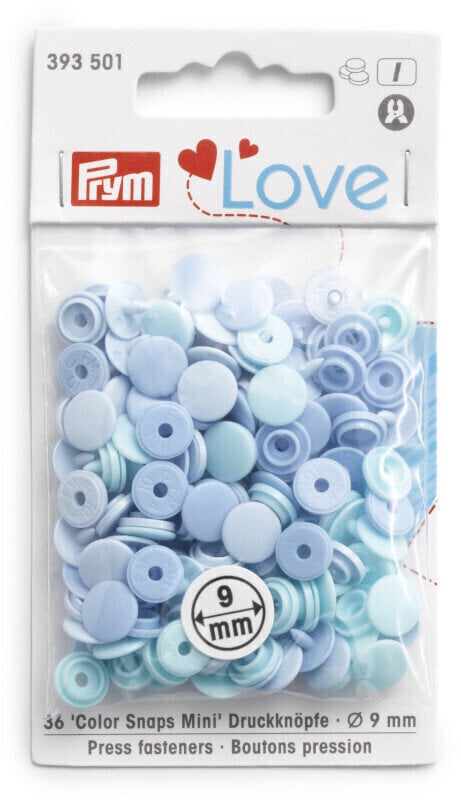 Fermetures à pression PRYM Color Snaps Fermetures à pression Light Blue 9 mm