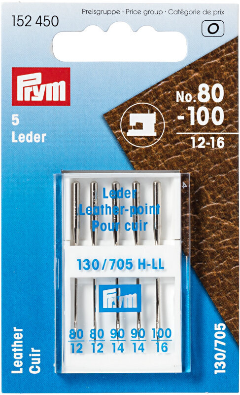 Needles for Sewing Machines PRYM 130/705 No. 80-100 Single Sewing Needle