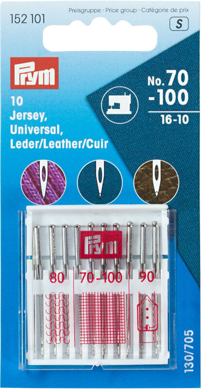 Needles for Sewing Machines PRYM 130/705 No. 70-100 Needles for Sewing Machines