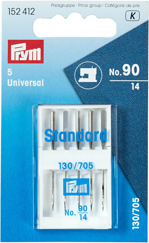 Needles for Sewing Machines PRYM 130/705 No. 90 Single Sewing Needle