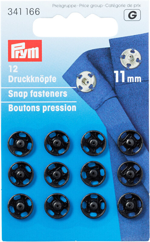Snap Fasteners PRYM Snap Fasteners 11 mm Black